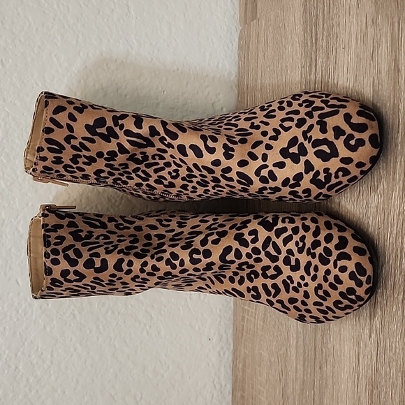 Bar III Gatlin Leopard Print Ankle Booties - Picture 3 of 14